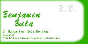 benjamin bula business card