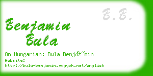 benjamin bula business card